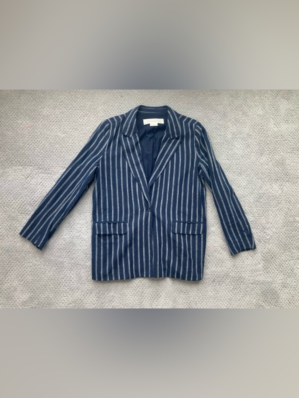 Treasure & Bond Navy and White Pinstripe Blazer Women’s Medium
